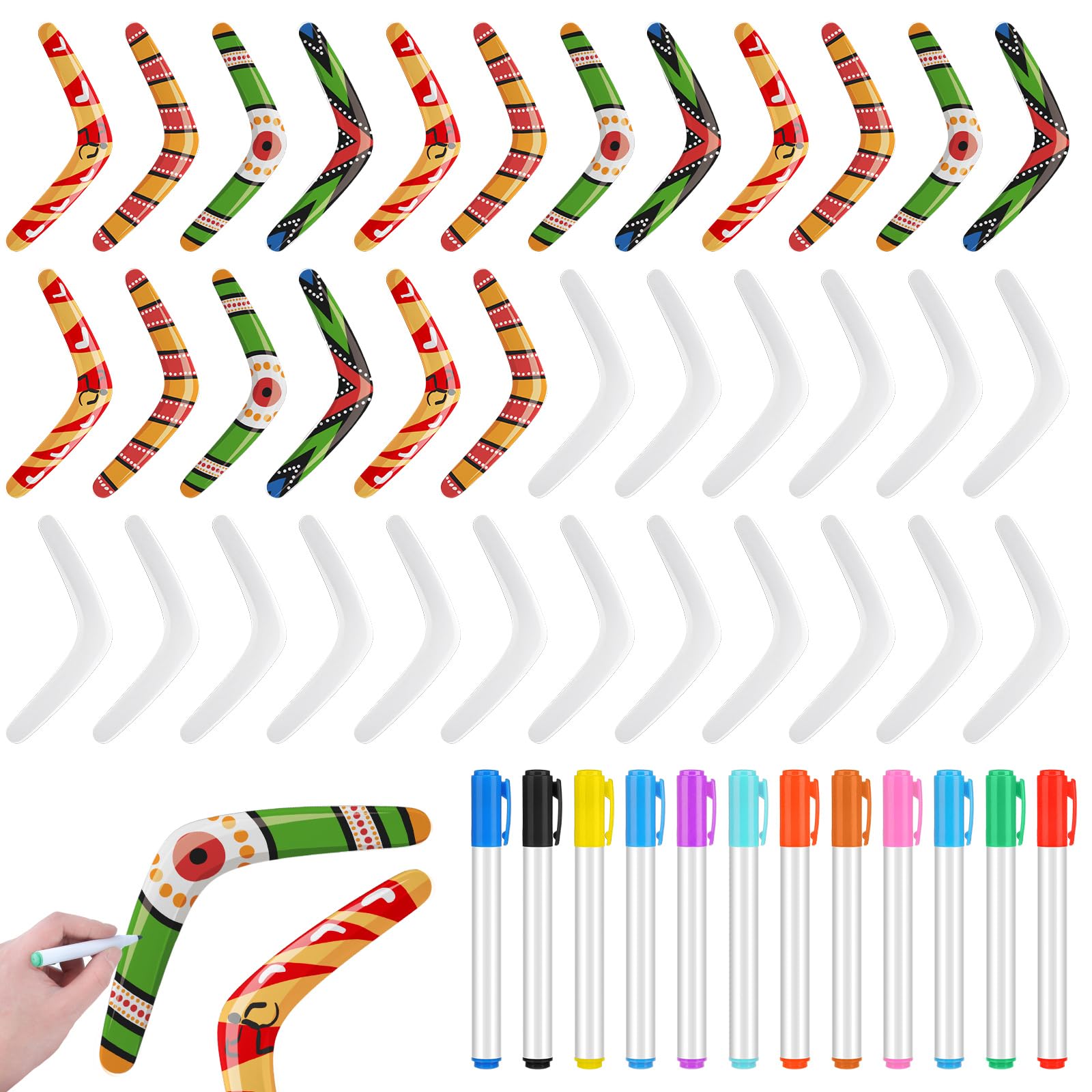 JellyArch front packaging showing 24 boomerangs and marker set for group crafting