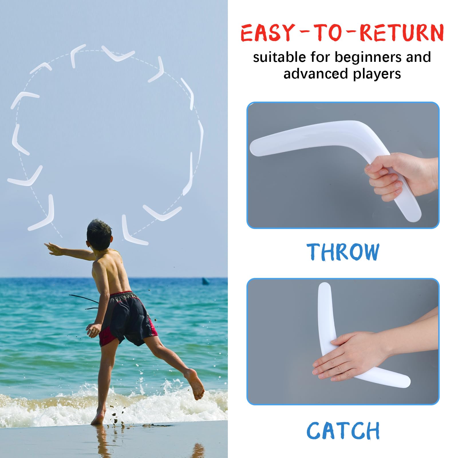 JellyArch teenager throwing a boomerang outdoors to practice catching skills