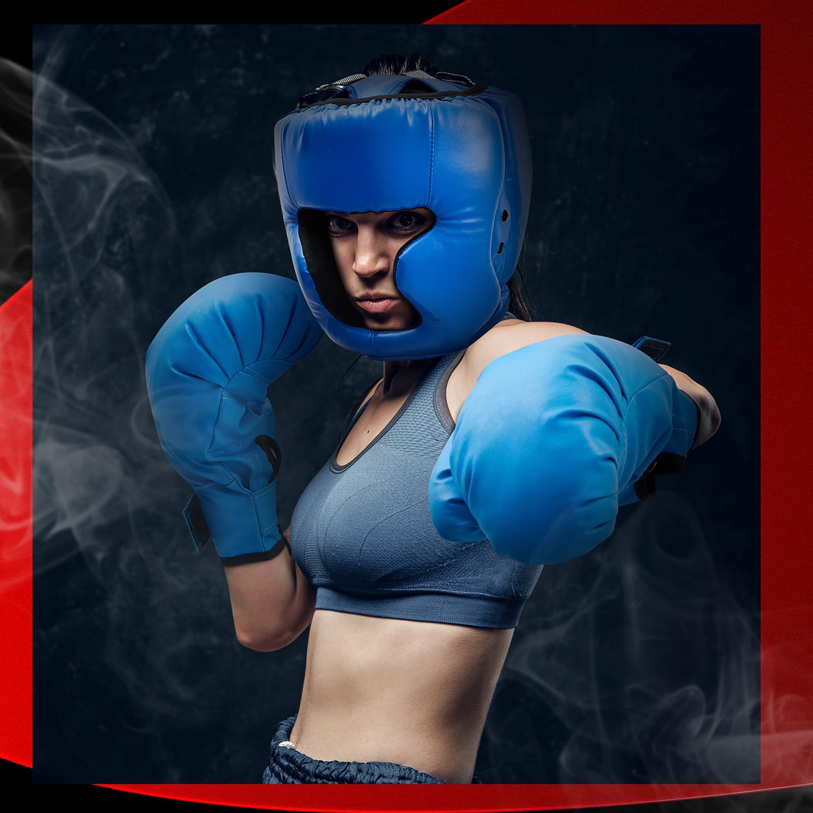 Jenaai lifestyle sparring scene showing headgear in action for real-world training benefit