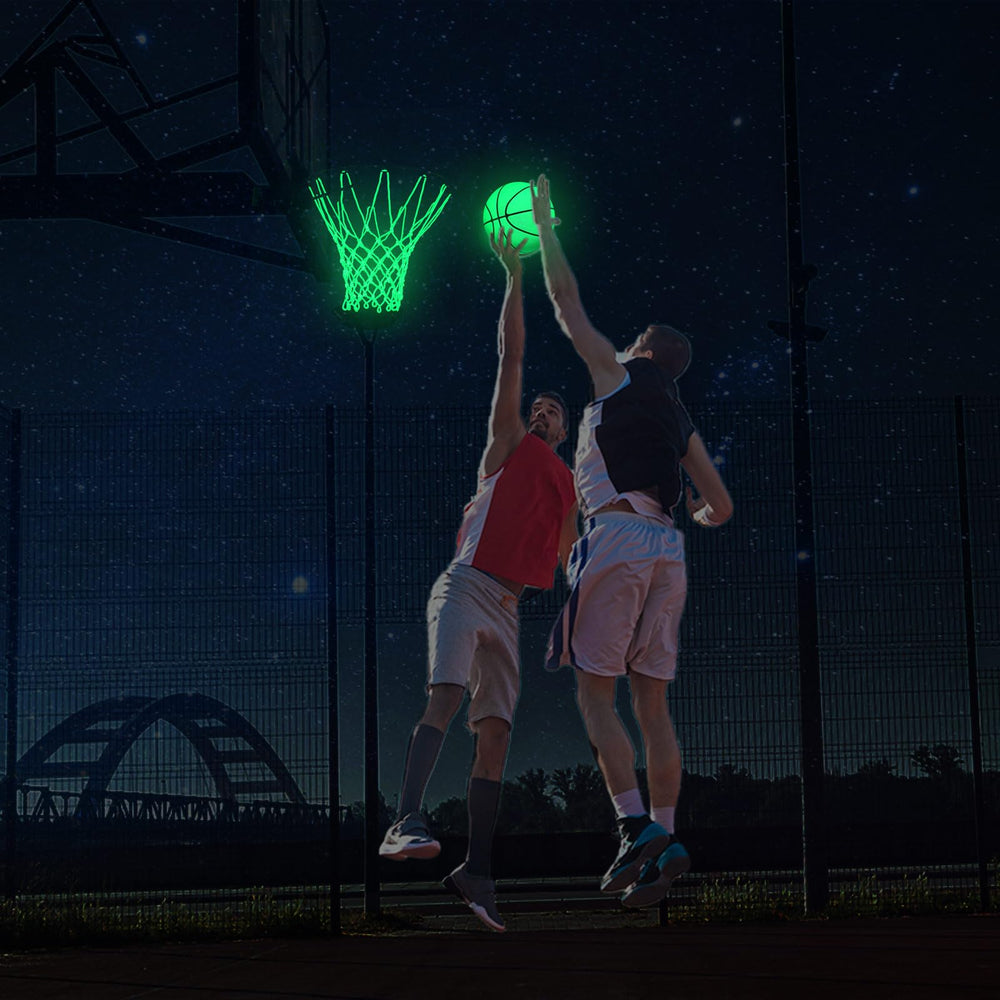 Jenaai glowing net mounted on rim at night demonstrating improved rim visibility benefit
