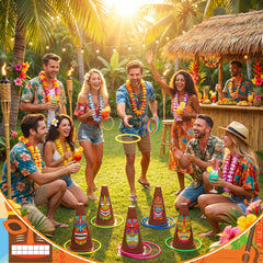 Jenaai ring toss played in backyard showing social fun and active engagement