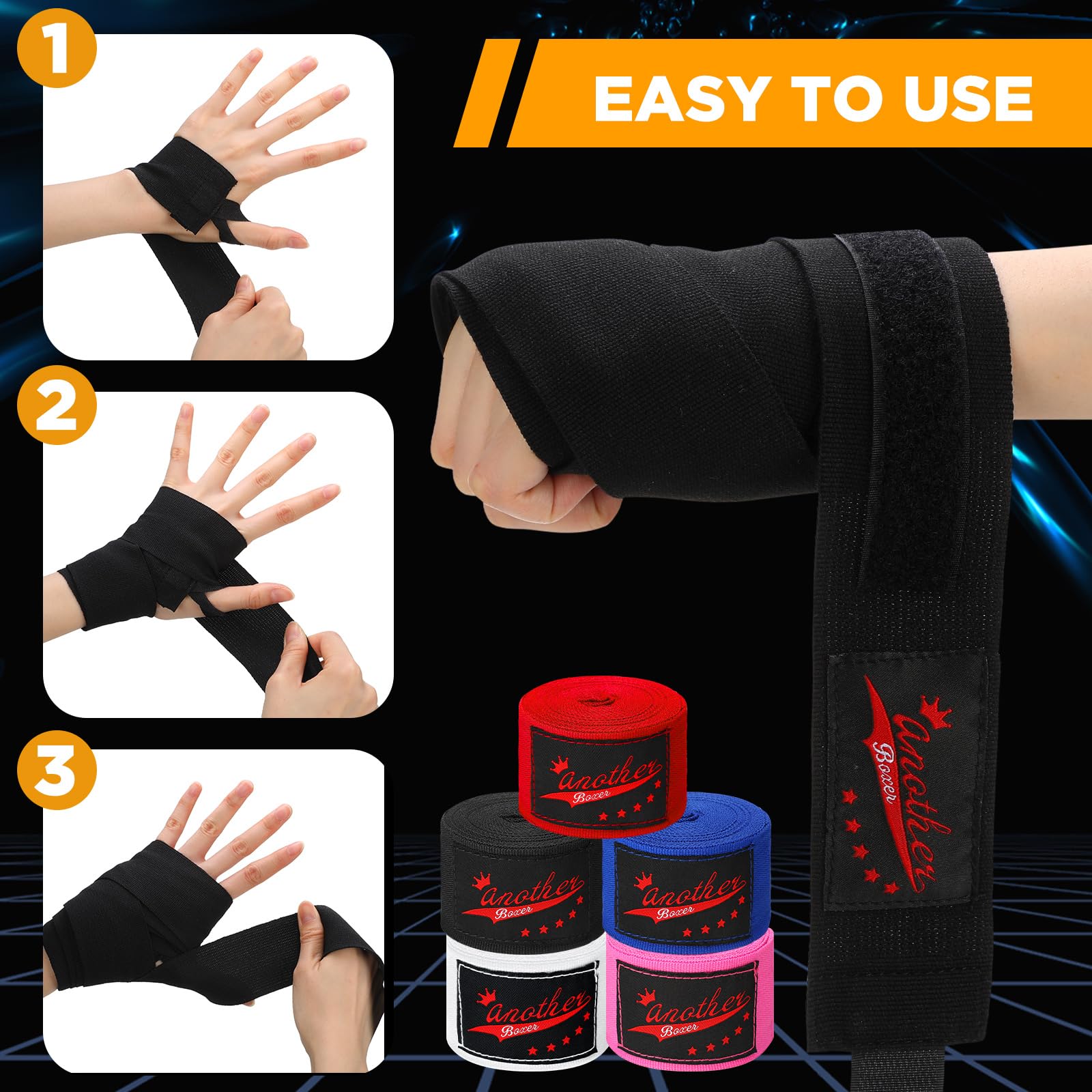 Jenaai wraps being wrapped on hands showing wrist support