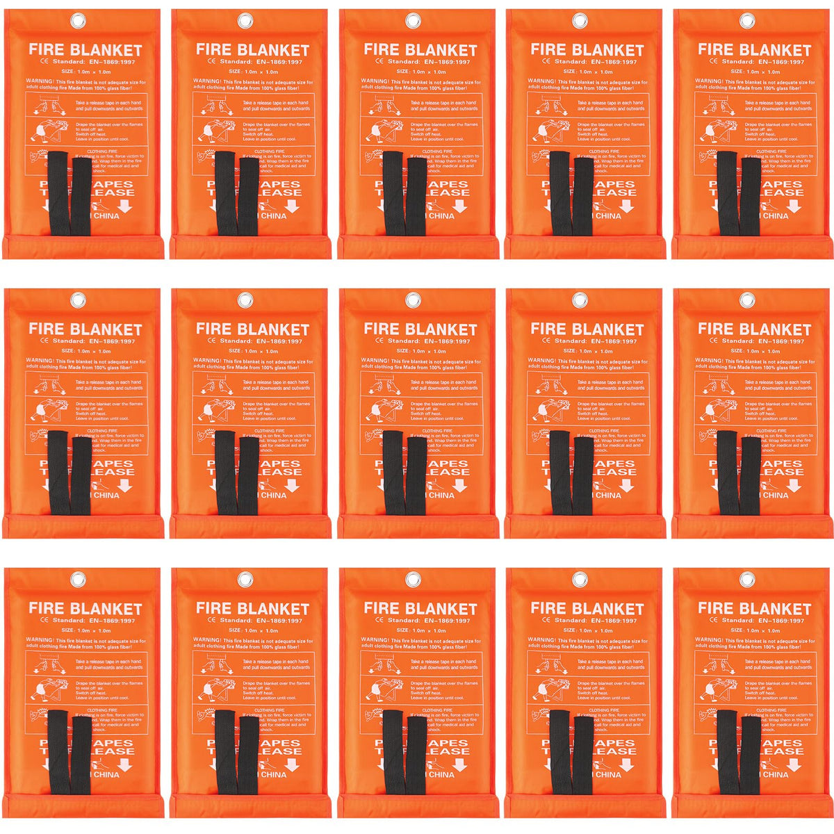 Jerify front packaging showing 15 fire blankets for quick emergency access