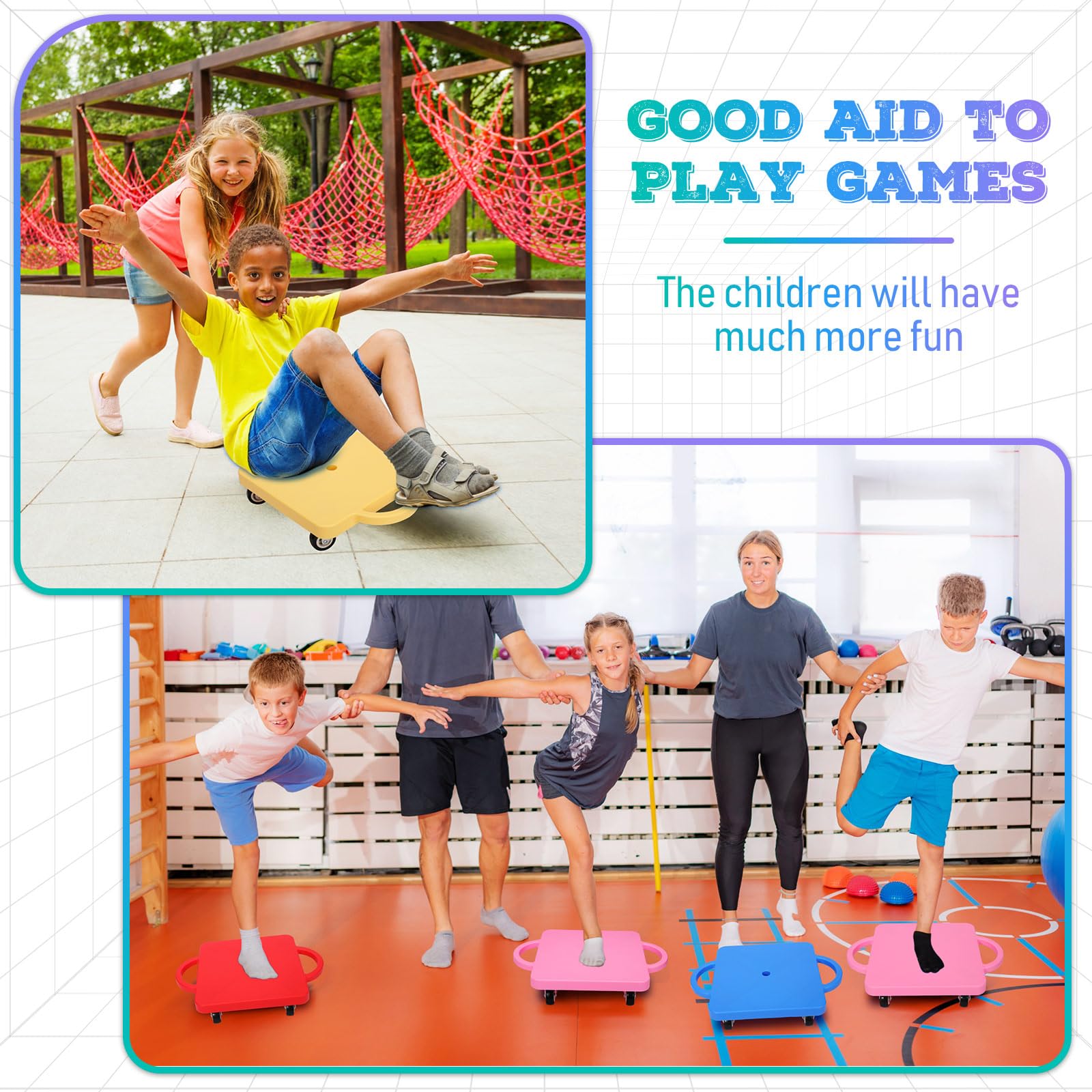 Jerify six scooter boards fanned displaying color options for group play