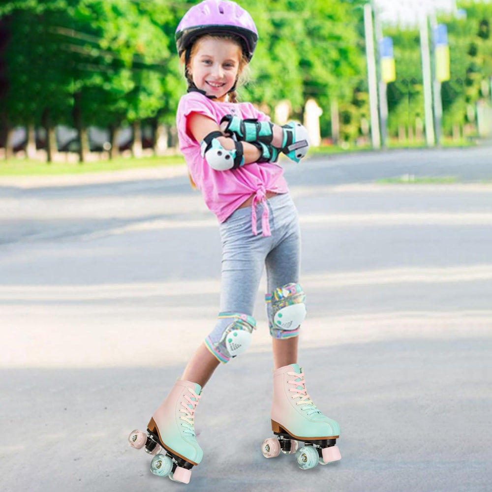 jessie size chart with skate on ruler showing measurement-based fit guidance