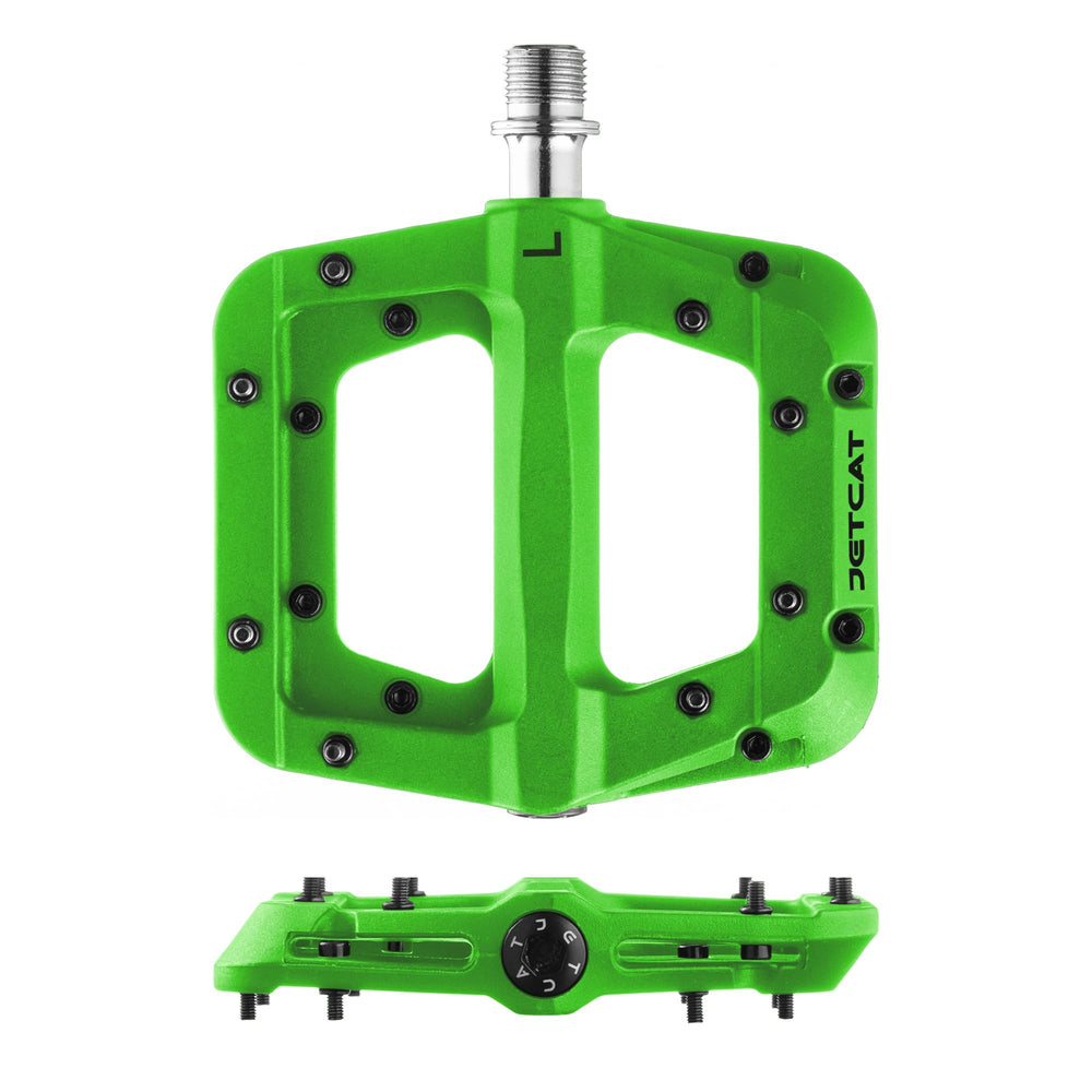 JETCAT pedal green color on trail setting for visual appeal