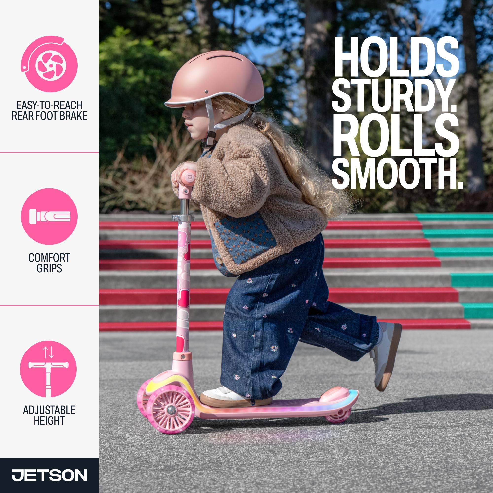 Jetson Twee removable stem folded to a compact size for easy transport