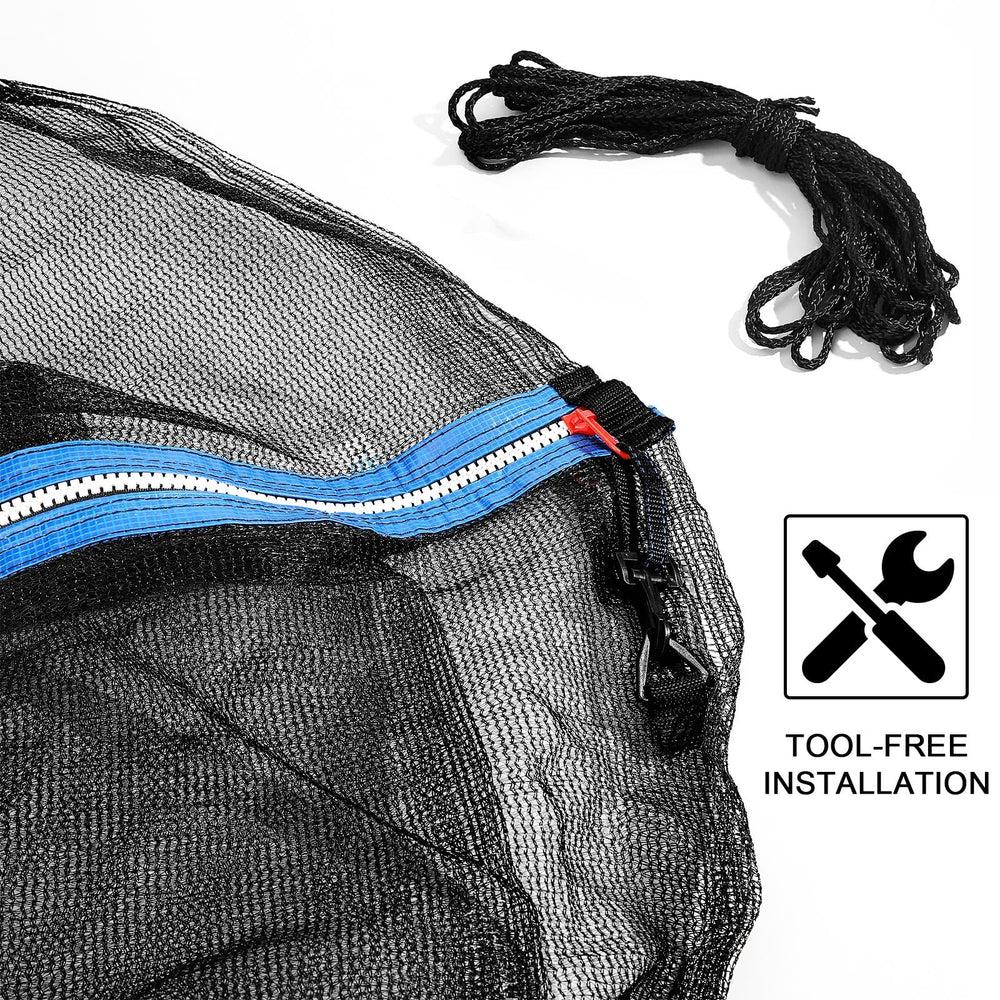 Jexine folded net in storage showing compact size and space-saving convenience