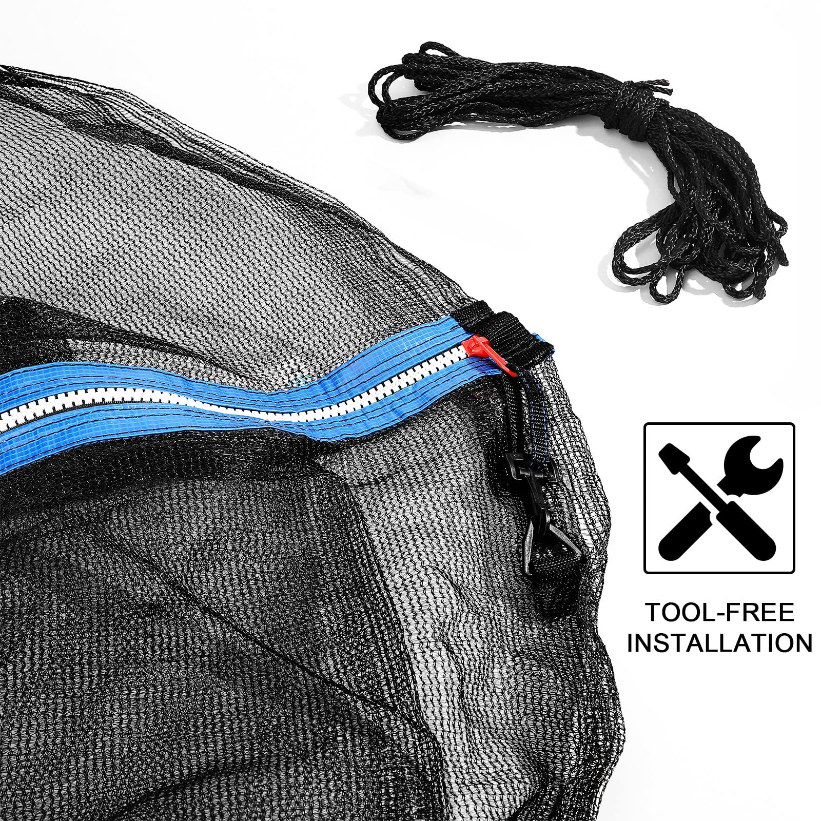 Jexine folded net compact for storage demonstrating space-saving convenience benefit