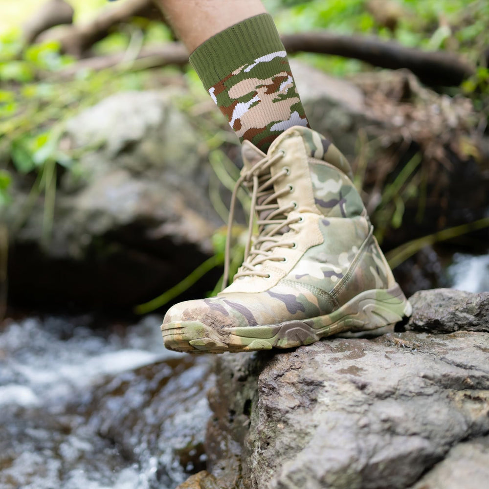 Jeyiour socks in use during fishing keeping feet dry and comfortable