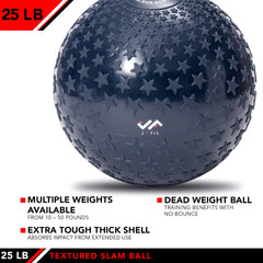 JFIT slam ball in use during slam exercise demonstrating explosive power and conditioning