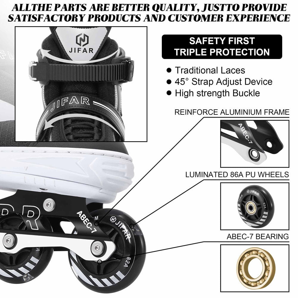 JIFAR lit wheels glowing at night for better visibility and fun style