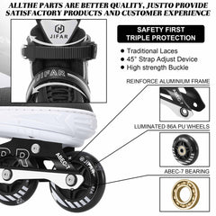 JIFAR lit wheels glowing at night for better visibility and fun style
