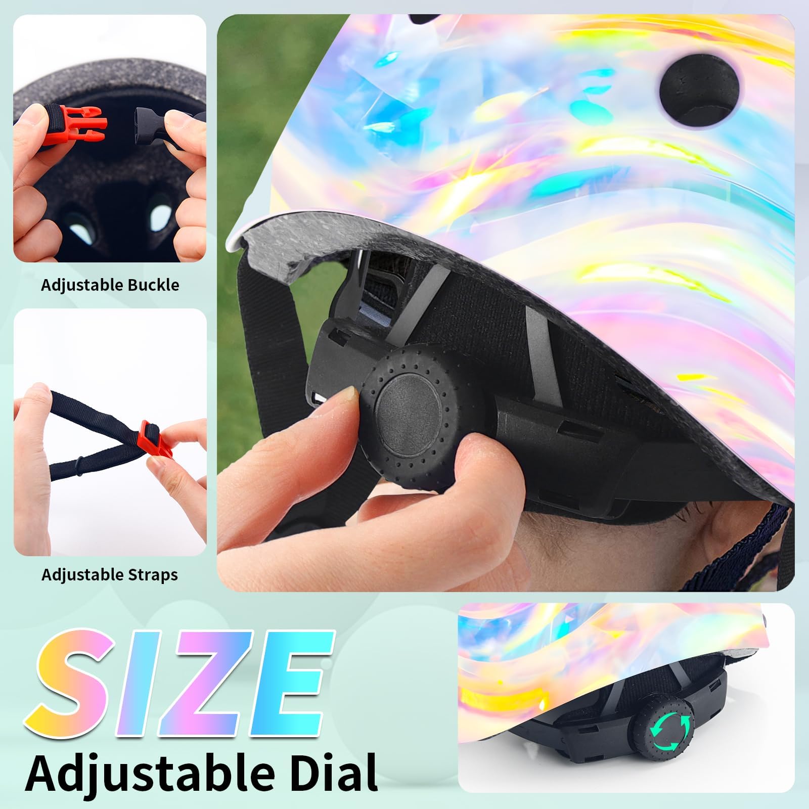JIFAR size comparison with ruler illustrating helmet coverage and sizing clarity