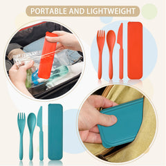 Jinei utensils in use at a picnic, portable solution for outdoor meals