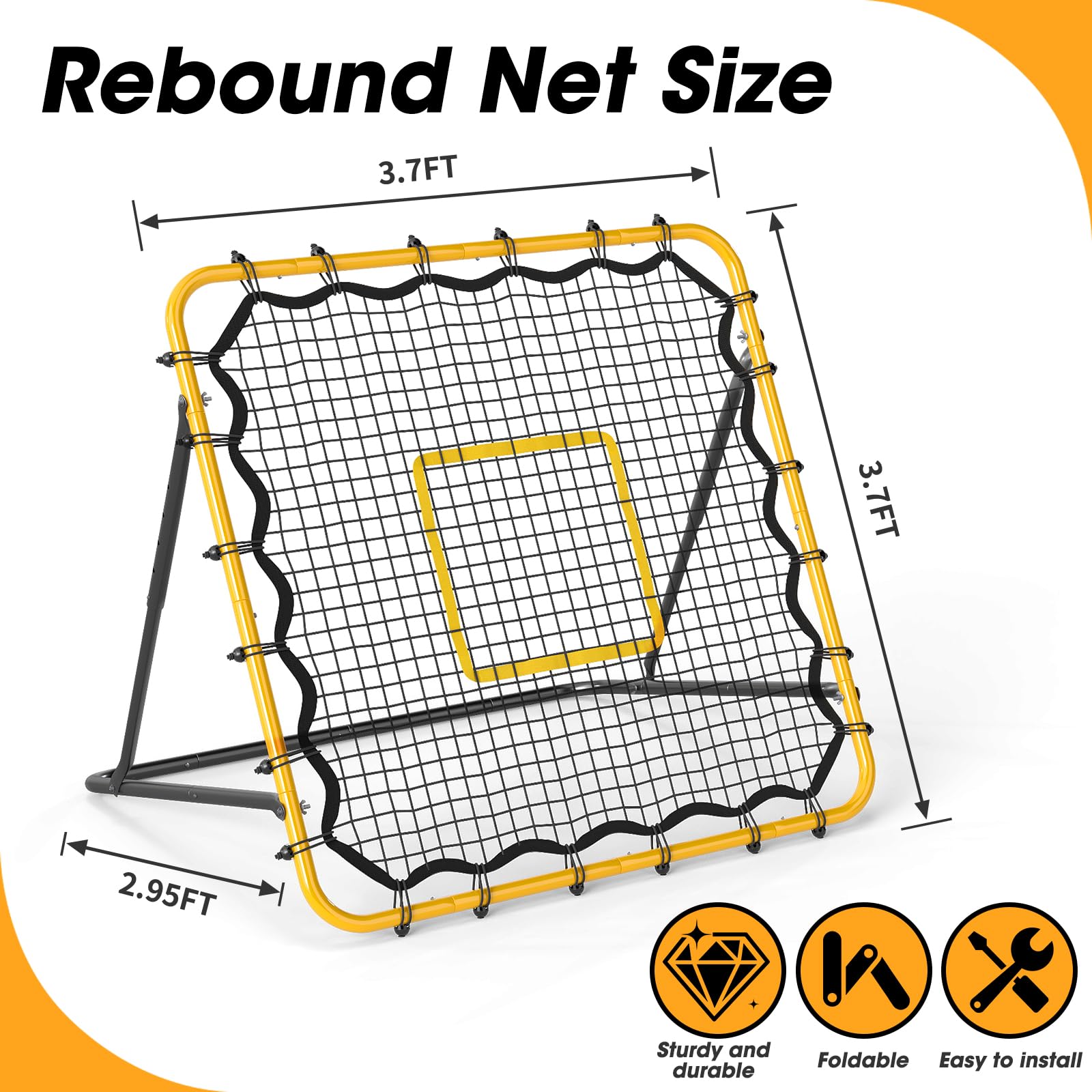 JIRTEMOT ground spikes and sandbags anchoring rebounder for secure use