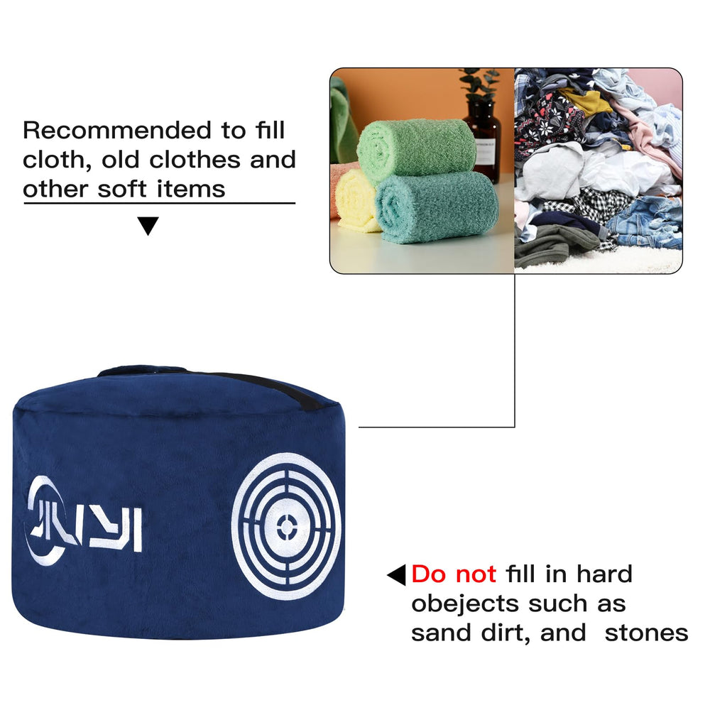 JIUYIBC impact bag filled with cloths showing correct soft fill benefit