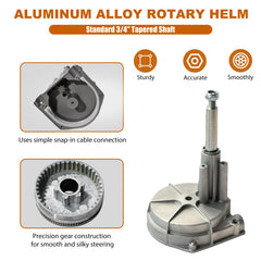 JNDO 12.5-inch wheel mounted on helm providing better leverage and comfortable steering