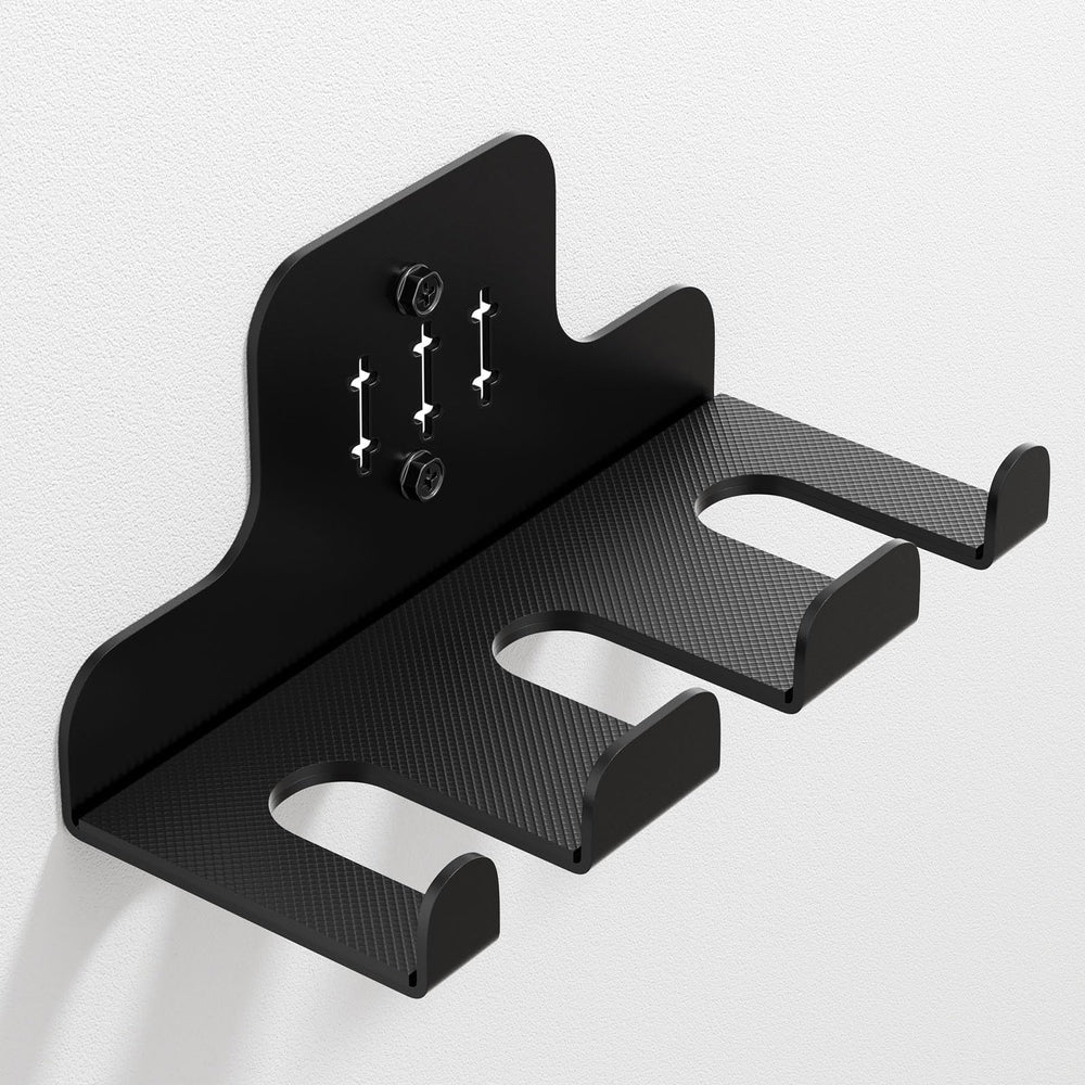 JNIHEEP barbell holder installation hardware and manual showing easy mount benefit quick setup