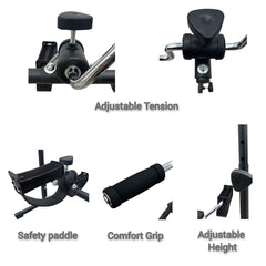 Jobar adjustable handle height detail illustrating customization for comfort