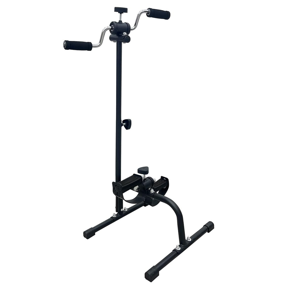 Jobar front view of exerciser showing compact frame and pedals for easy storage