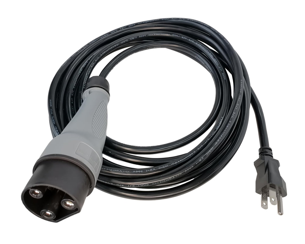 JOEEGO front view of charging cord assembly showing full length and plug for easy replacement