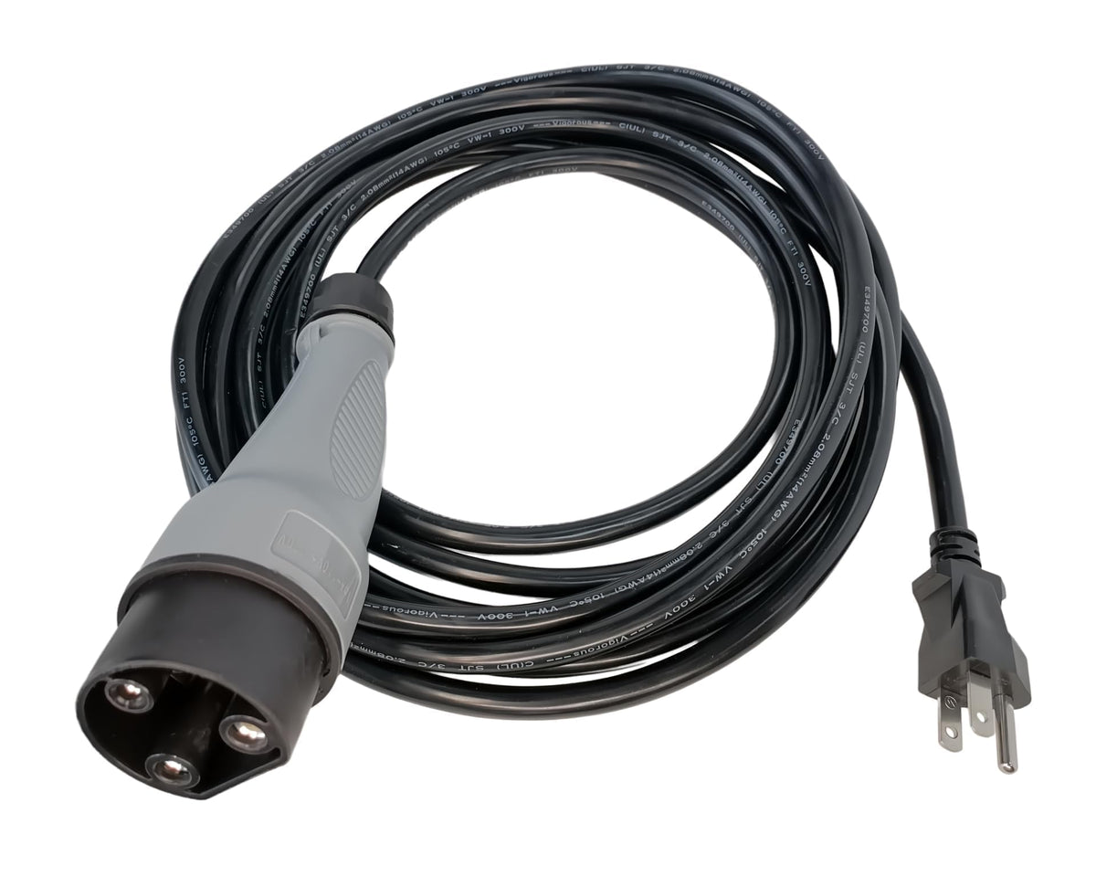 JOEEGO front view of charging cord assembly showing full length and plug for easy replacement