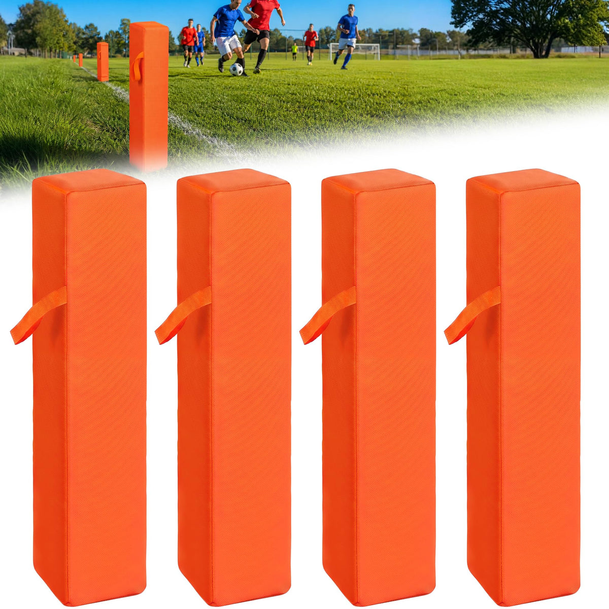 Joewuzun front-facing orange pylon showing bright visibility and quick placement