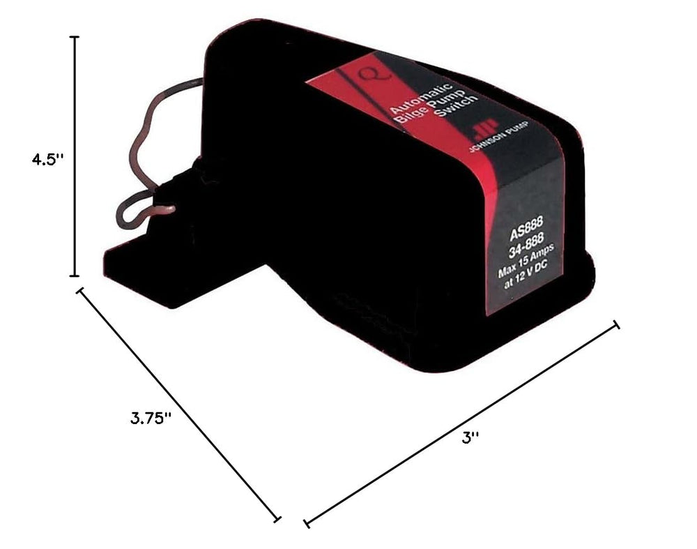 Johnson Pump AS888 packaging label close-up showing model and spec clarity benefit