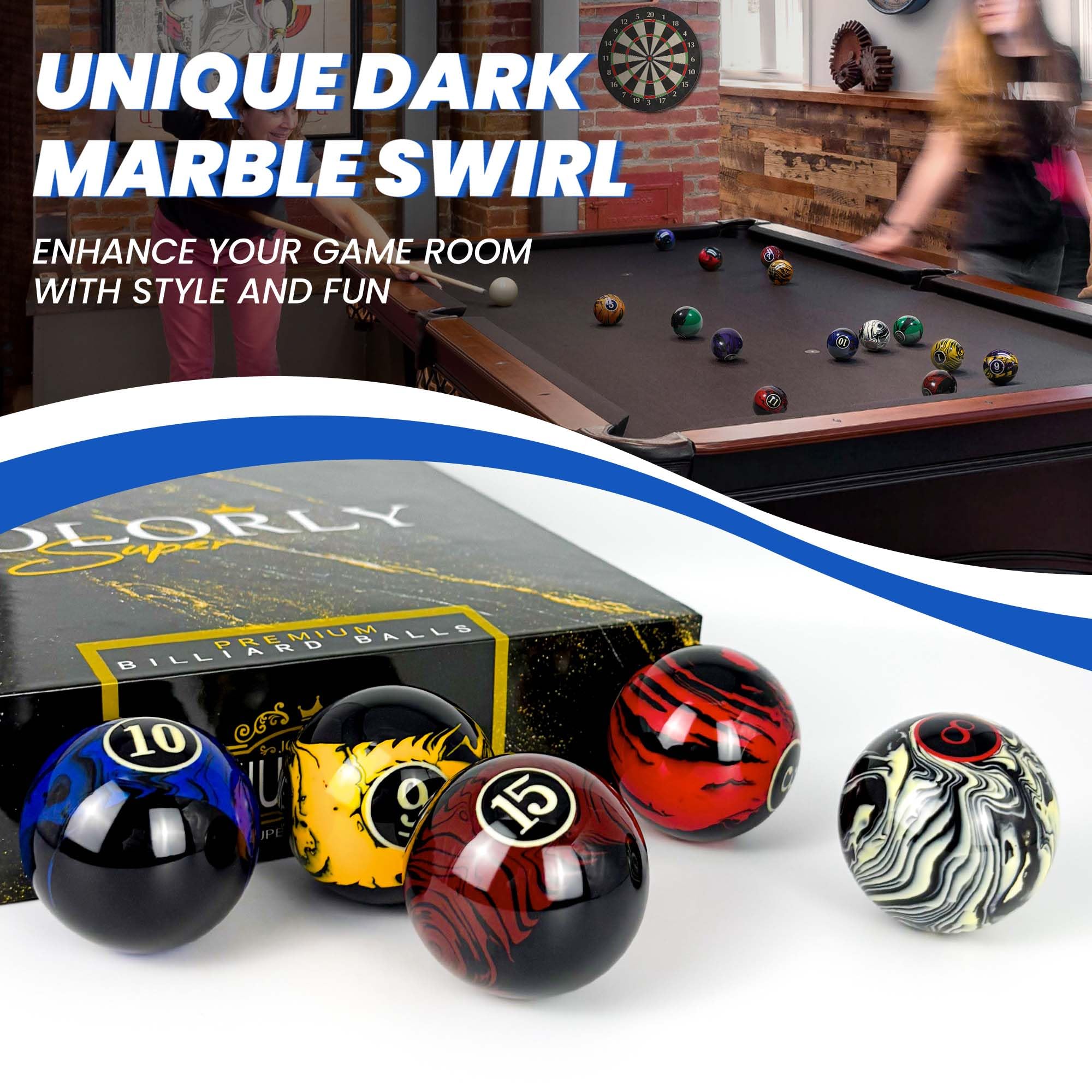JOLORLY close-up dark marble texture highlighting durable, scratch-resistant finish