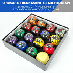 JOLORLY cue ball detail displaying clear numbering and true roll accuracy benefit
