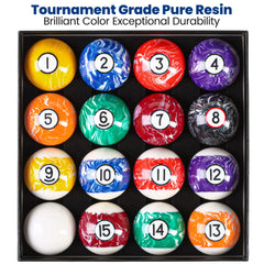 JOLORLY cue ball detail showing glossy finish and consistent contact feel