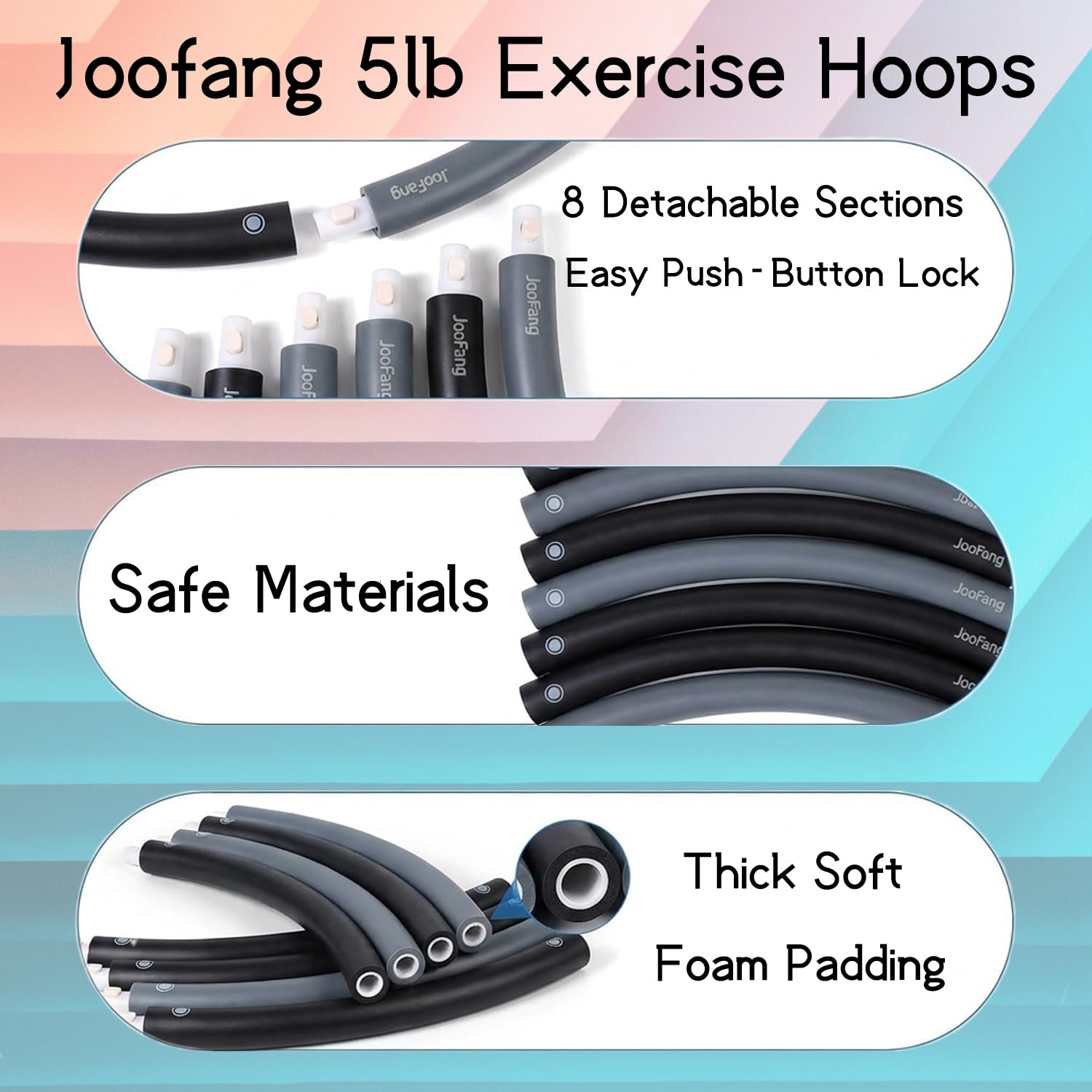joofang detachable sections detail demonstrating quick assembly and portability