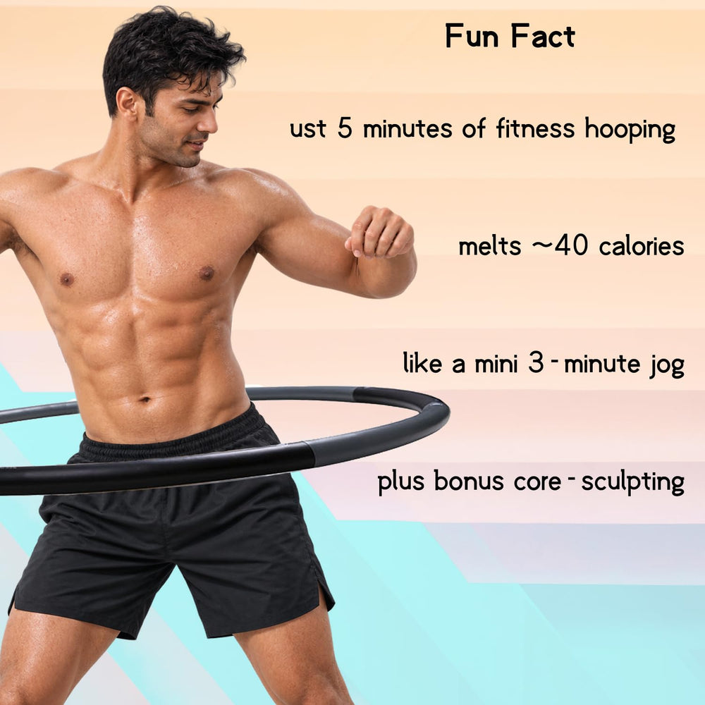 joofang hoop in use with person exercising to boost cardio and core strength