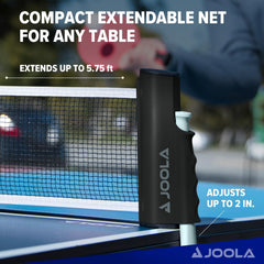 JOOLA three 3-star balls and storage case interior keeping gear organized