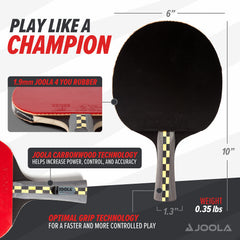 JOOLA Carbon Pro edge tape protection highlighting durability benefits