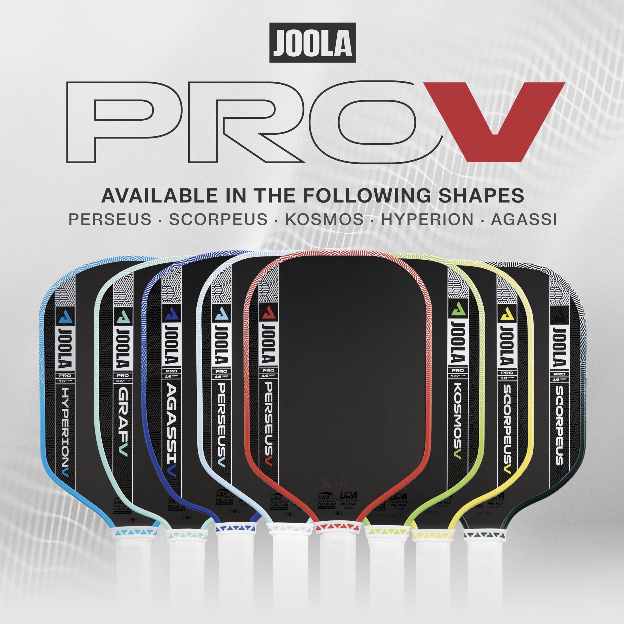 Player using JOOLA Pro V at the net demonstrating fast reaction benefits