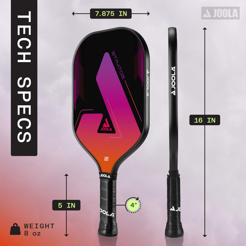 JOOLA Stratos edge profile showing 10mm honeycomb core for controlled feel