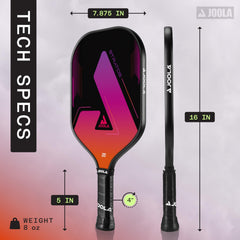 JOOLA Stratos edge profile showing 10mm honeycomb core for controlled feel