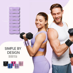 JORICY wrist weights worn during yoga demonstrating secure fit and improved resistance