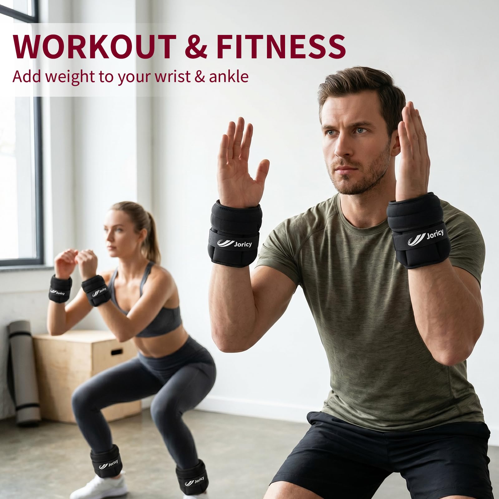 JORICY wrist weights in use while training showing freedom of movement and added challenge