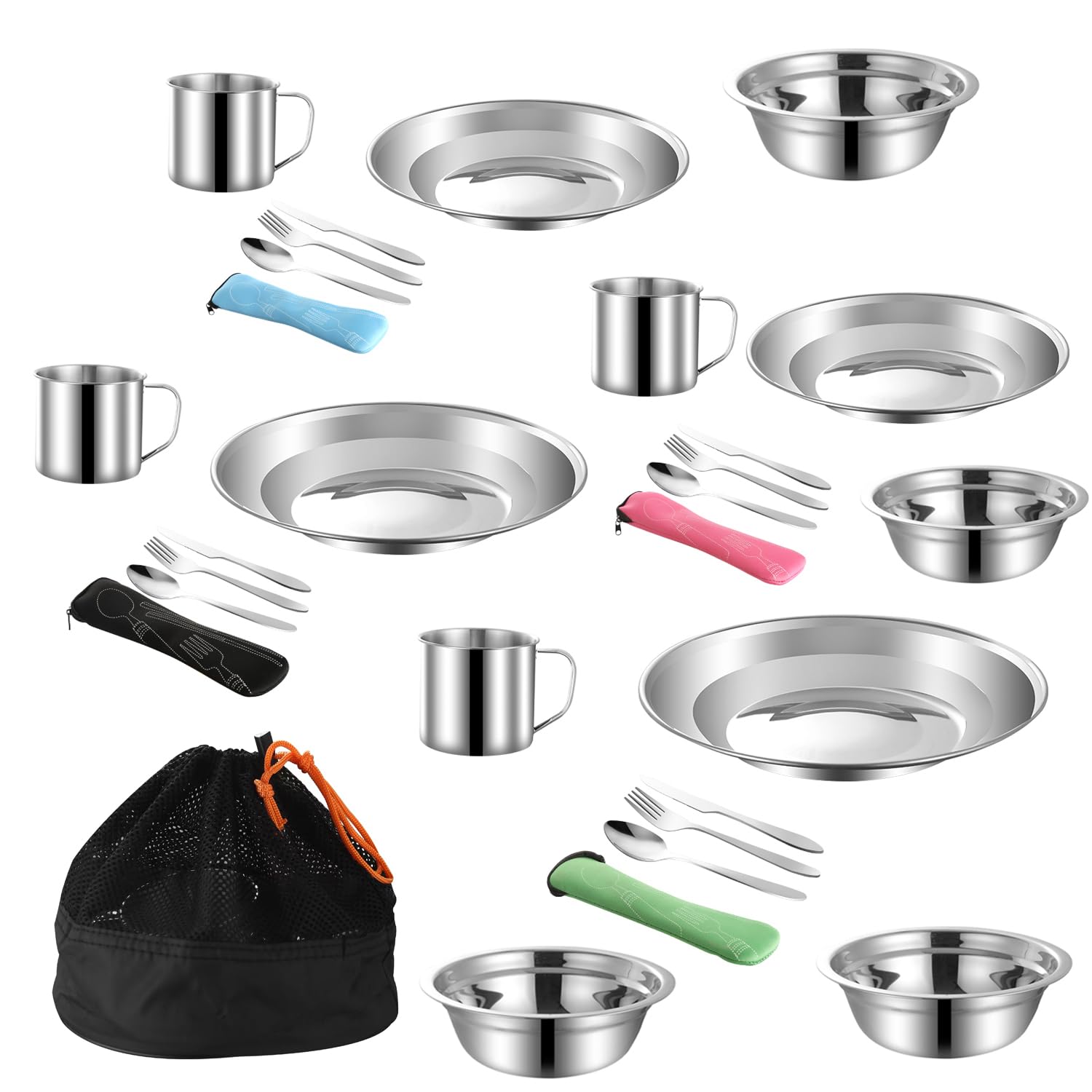 Jorunhe mesh bags containing utensils for organized breathable storage benefit