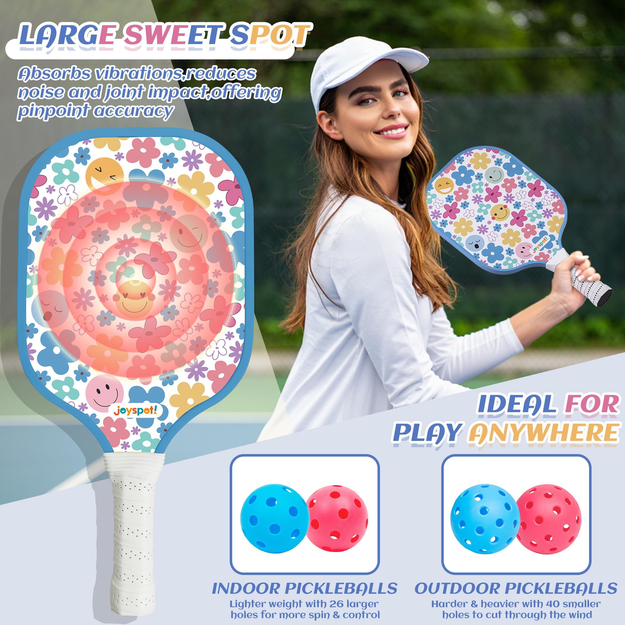 JOY SPOT! sling carry bag with balls and grip tapes for organized transport and storage