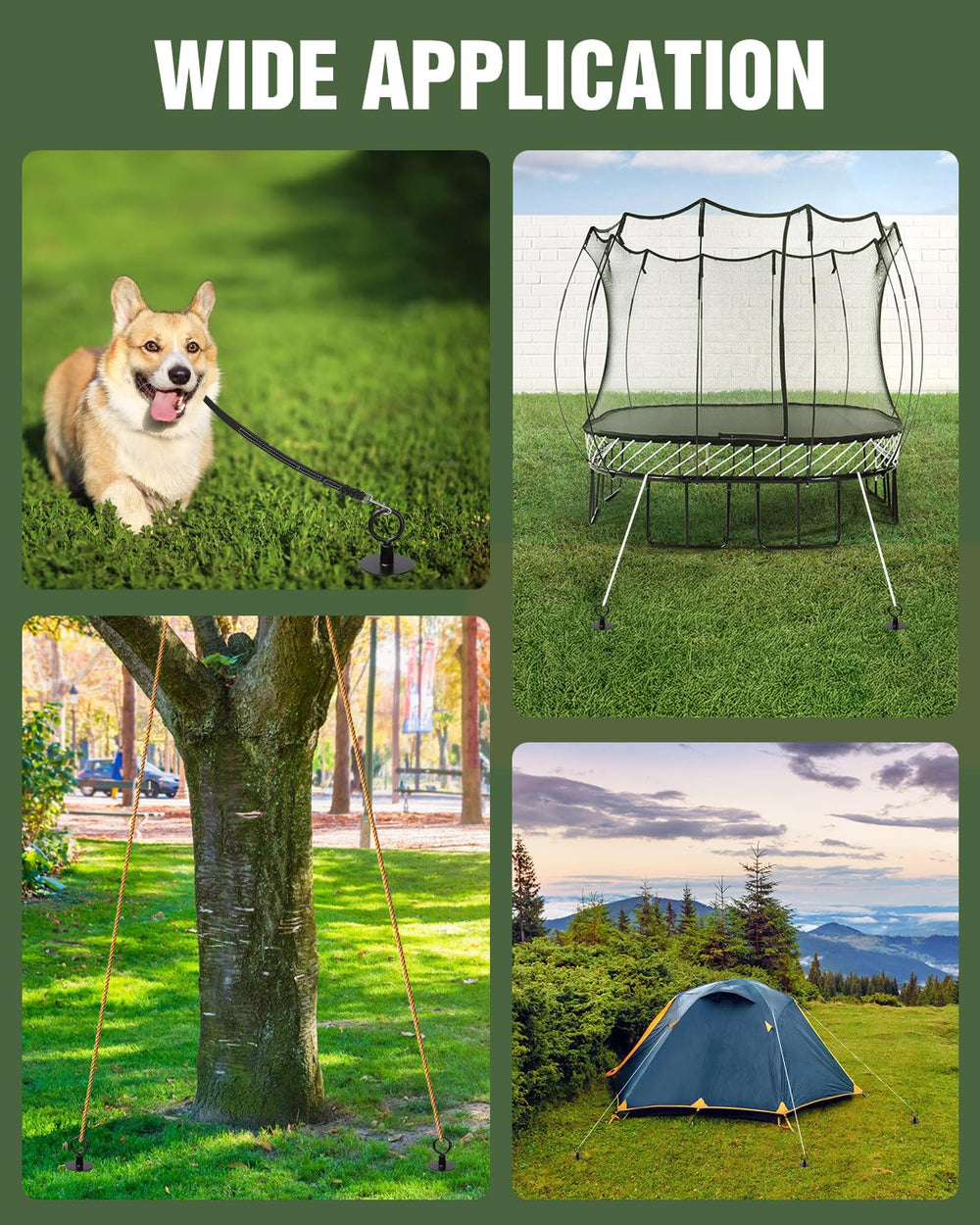 joyhalo trampoline in use anchored showing enhanced safety during play