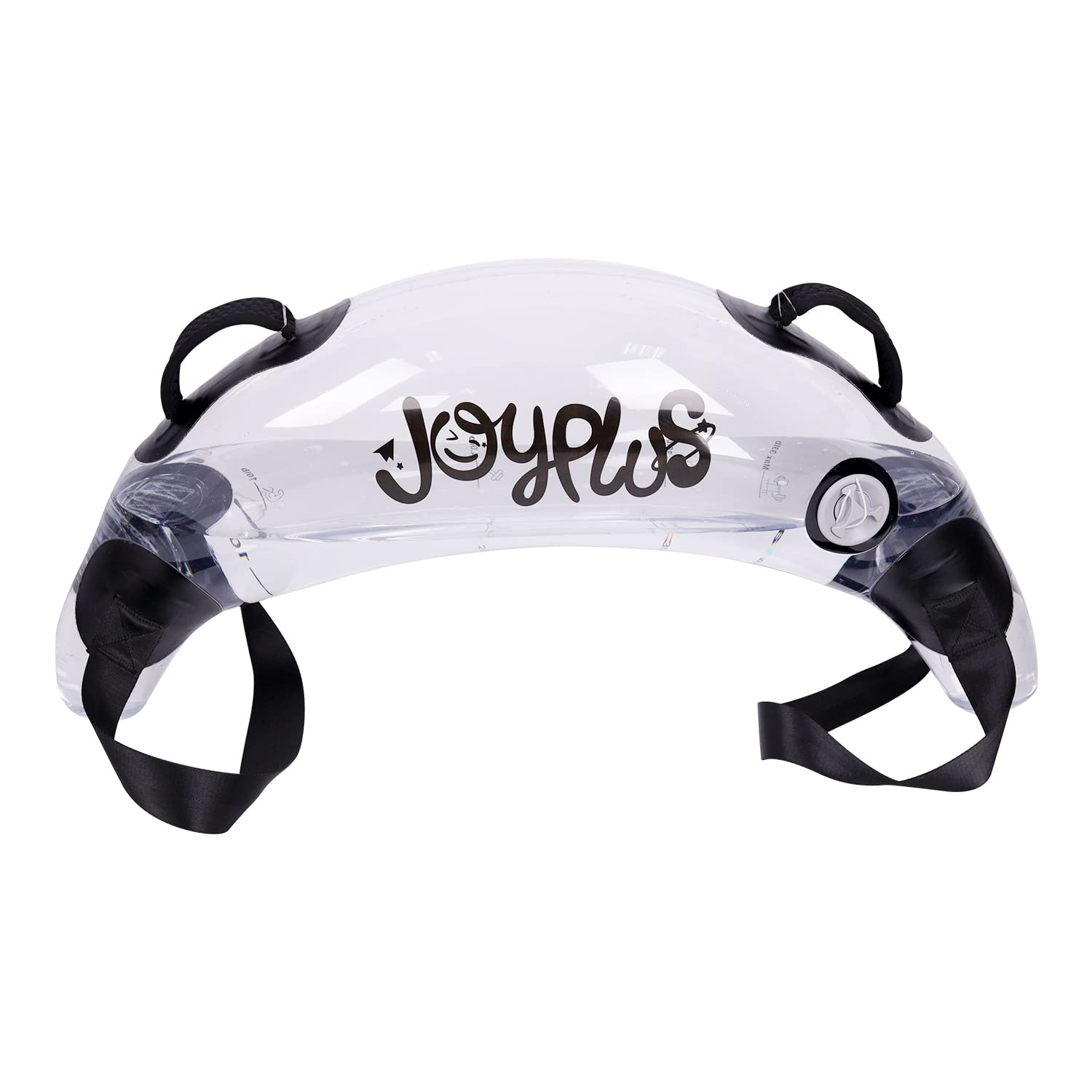 JOYPLUS printed workout poster beside bag guiding users and easing routine setup benefit