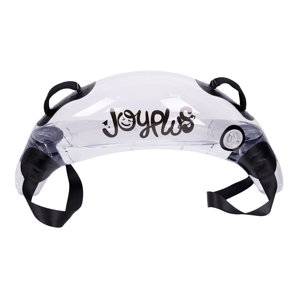 JOYPLUS printed workout poster beside bag guiding users and easing routine setup benefit