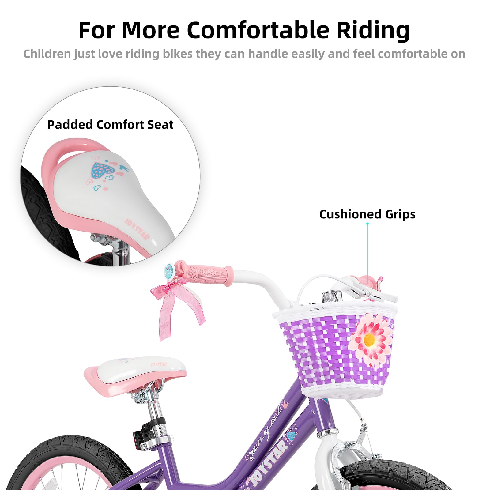 JOYSTAR Angel handbrake and enclosed chain guard close-up, improving safety and cleanliness