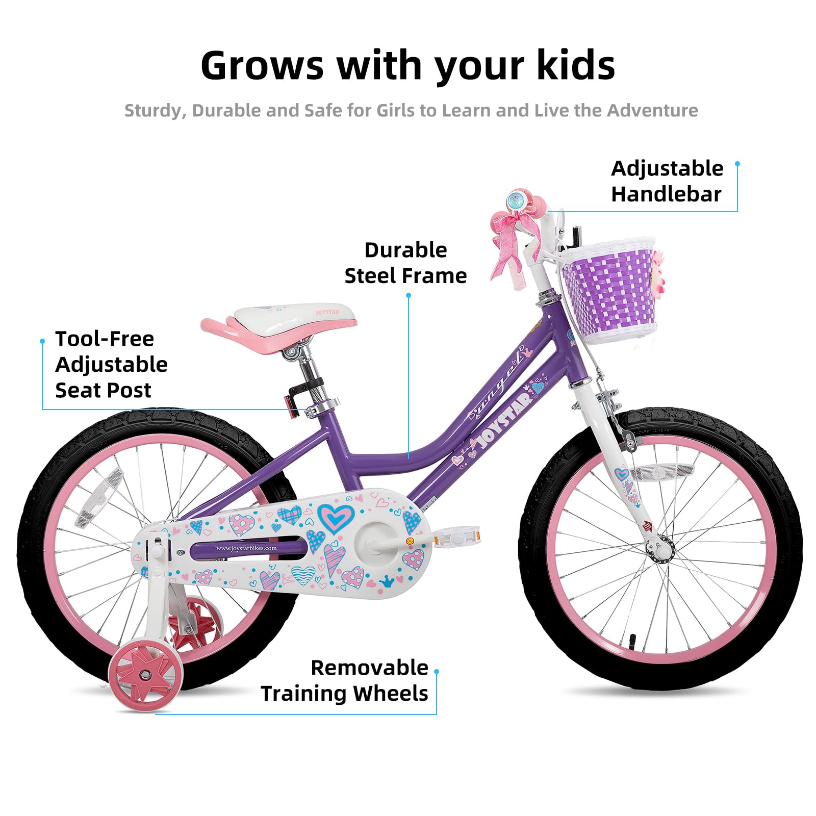 JOYSTAR Angel close-up of steel frame and paintwork, highlighting durable construction benefit