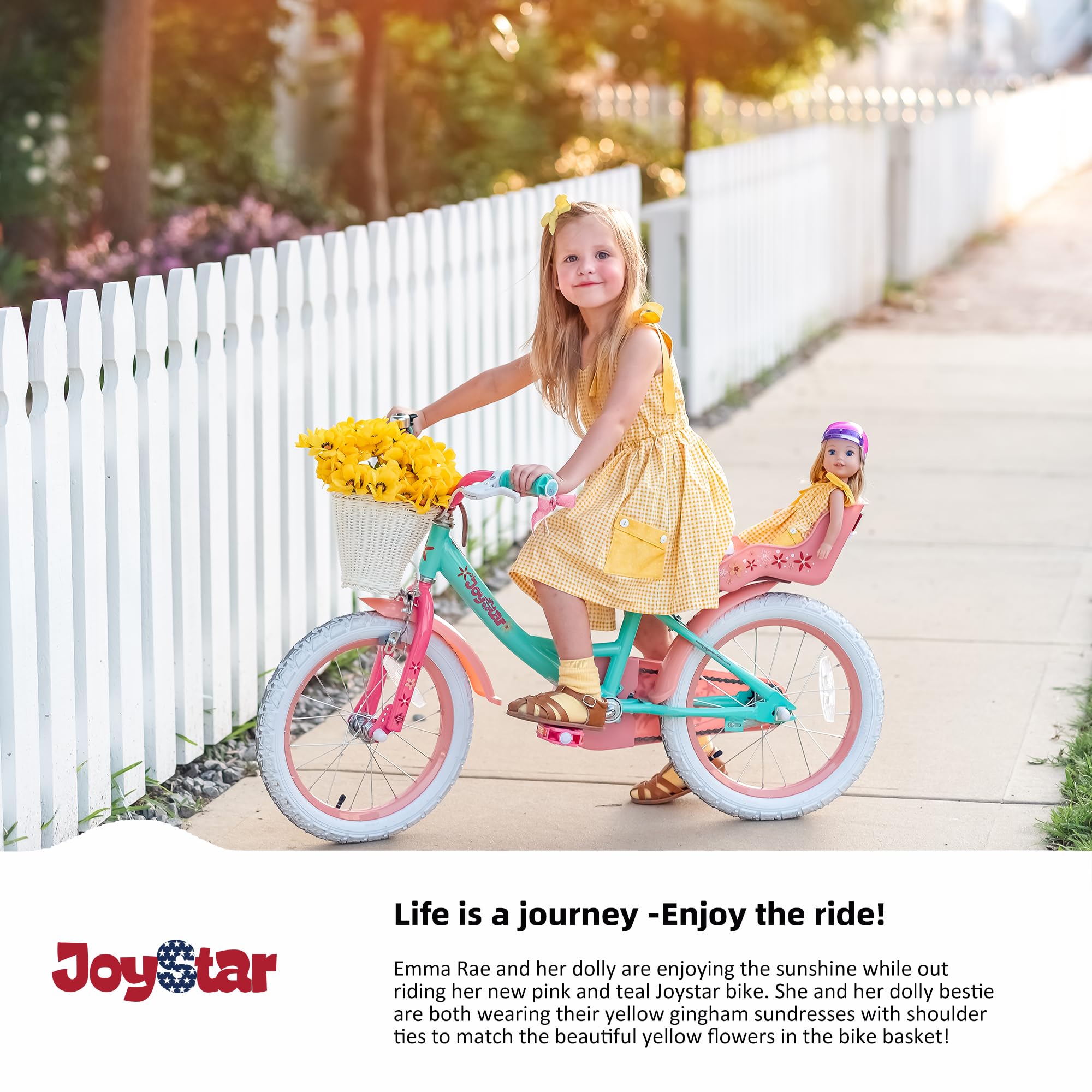 JOYSTAR removable training wheels installed to build balance and confidence