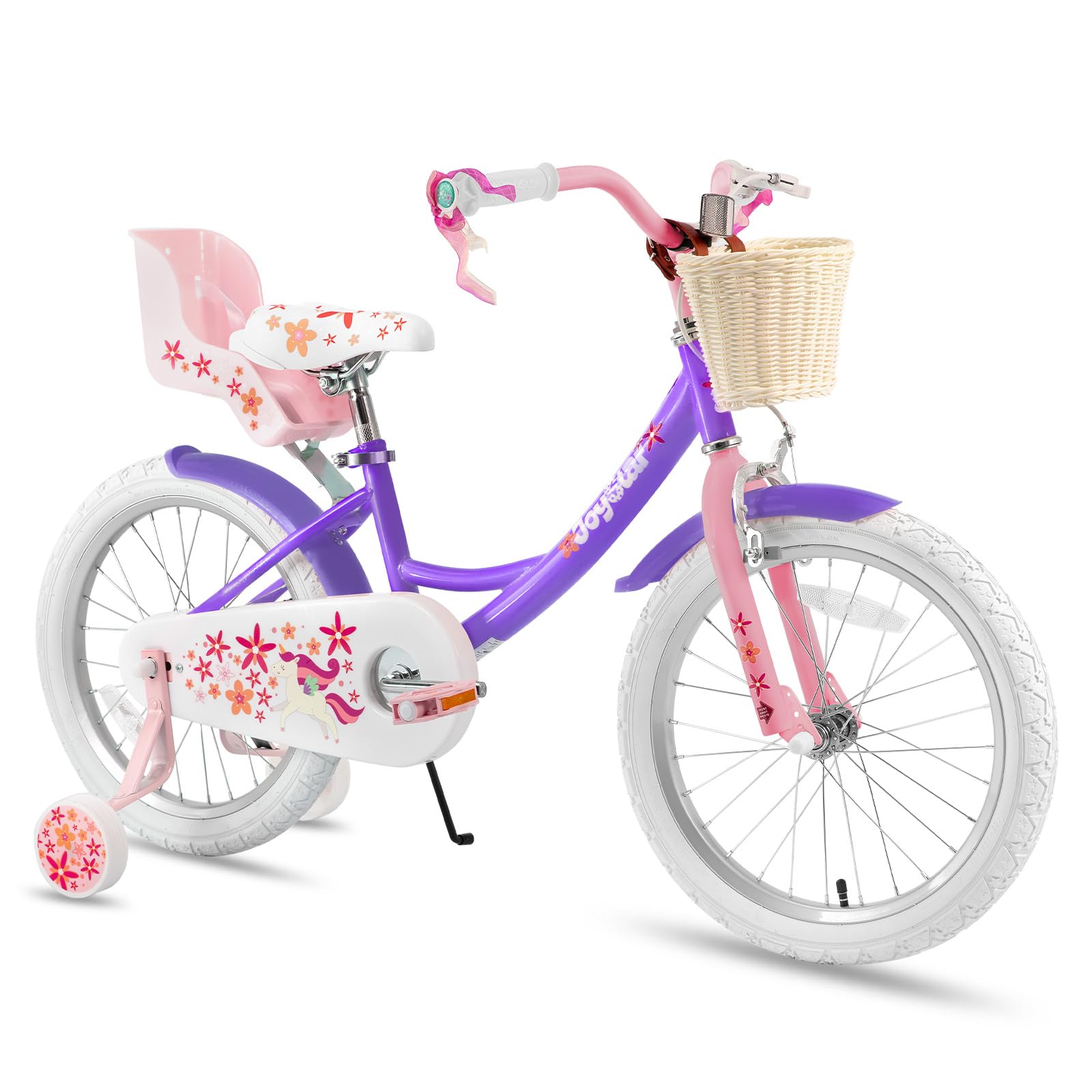 JOYSTAR unicorn front packaging showing bike and included accessories for easy setup